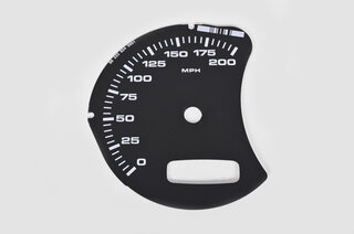 gauge face   mph    black 996/Turbo/GT2/GT3   with BC