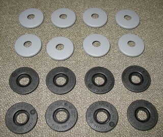 Floor Mat Fastener Set 955 Cayenne  S and Turbo - Steel Grey - For Installation of Genuine Carpets