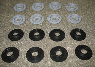 Floor Mat Fastener Set 955 Cayenne  S and Turbo - Steel Grey - For Installation of Genuine Carpets
