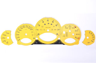 FVD Brombacher Instrument Face Set 997.2 Turbo - Racing Yellow - PDK - MPH - With Logo