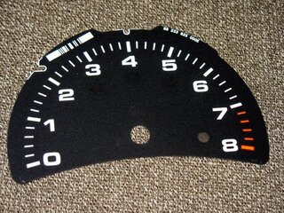 gauge face black  986/996