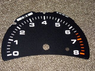gauge face black  996 Turbo/GT2