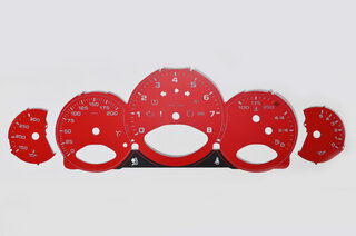 FVD Brombacher Instrument Face Set 997.1 - Guards Red - Manual - MPH - 200 MPH