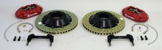 Sport Brake System - REAR - BREMBO GT - 4 Piston - Drilled - 380 x 28 mm, caliper red