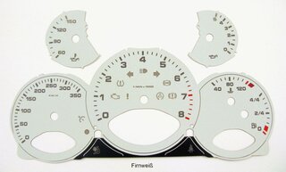 Fonds compteurs blancs 997 Turbo Km/h/350