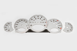 Fonds compteurs argent 997 Turbo Km/h