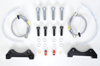Sport Brake System - REAR - BREMBO GT - 4 Piston - Drilled - 328 x 28 mm - Red Caliper