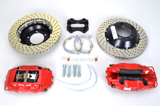 Sport Brake System - FRONT - BREMBO GT - 4 Piston - Drilled - 355 x 32 mm - Red caliper