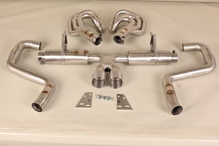 Race Exhaust System 987.1 Boxster / Cayman - Catalytic Bypass - Dual 3.5" (90 mm) Tips - Under Axle