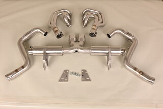 Race Exhaust System 987.1 Boxster / Cayman - Catalytic Bypass - Dual 3.5" (90 mm) Tips - Under Axle