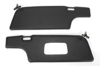 Sun Visor Set 911  1968-89 Coupe - Black - with Brackets - Left Hand Drive - German Aftermarket