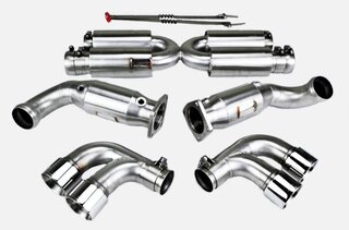 Silencieux sport ''+650ch.'' 997 turbo avec bypass de catas - avec 4 sorties Ø80mm - sans TÜV