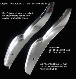 Platte für Stossfänger 911 hinten links