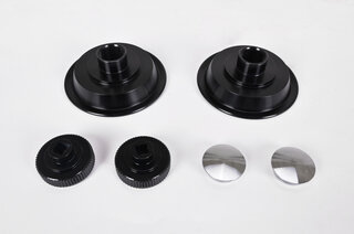 Drehknopfschalensatz "ALU schwarz" (2Stk.) 77-94