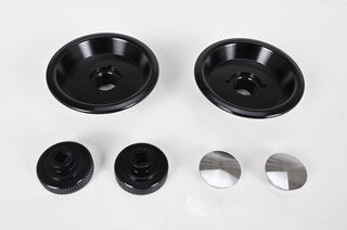 Drehknopfschalensatz "ALU schwarz" (2Stk.) 77-94