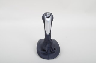 Schaltknopf Leder Sportsilber / Metropolblau