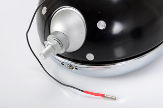Jeu phares longue-portée Cibié classic Ø180mm (corps noir mat cercle chromé)