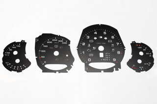 Jeu de fonds de compteur noirs 991 PDK km/h et ° celsius