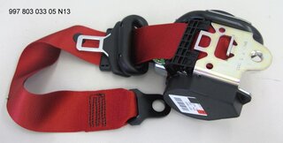 Front Seat Belt Coupe - Guards Red - Left