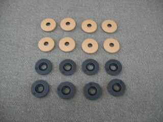 Floor Mat Fastener Set 955 Cayenne  S and Turbo - Sand Beige - For Installation of Genuine Carpets