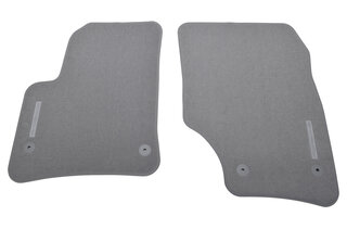 Genuine Floor Mat Set 955 Cayenne - Steel Grey - Velour - With Logo - Left Hand Drive