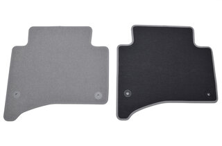 Genuine Floor Mat Set 955 Cayenne - Steel Grey - Velour - With Logo - Left Hand Drive