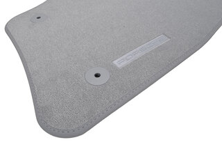 Genuine Floor Mat Set 955 Cayenne - Steel Grey - Velour - With Logo - Left Hand Drive