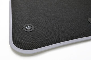 Genuine Floor Mat Set 955 Cayenne - Steel Grey - Velour - With Logo - Left Hand Drive