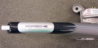 Handbremshebel Leder  Alu-Carbon  Graffitigrau