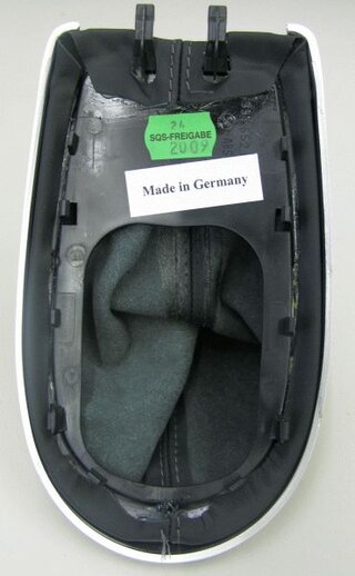 Schalthebel Leder schwarz Alu