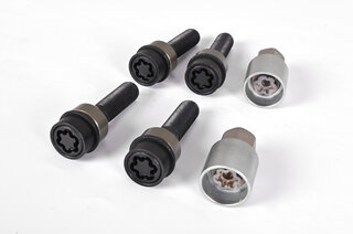 Felgenschlossatz - Schwarz - für 15mm VA + 15mm HA Distanzen