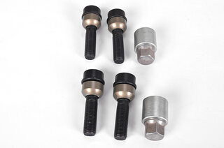 Felgenschlossatz - Schwarz - für 15mm VA + 15mm HA Distanzen