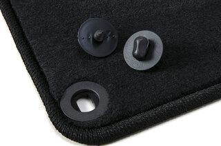 Floor Mat Set 964 / 993 - Left Hand Drive (LHD) - Anthracite Velour - Black Edging - Brombacher Logo