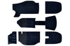 Jeu de moquette complète 930 turbo 75-89 bleu foncé (velours épais)