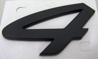 Schriftzug "4" schwarz