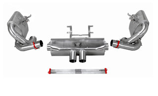 Exhaust System Race 997 GT3 Cup S "M&M" Catalytic Bypass, Stainless Steel with Tips 2x76mm