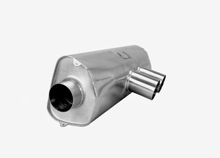 Exhaust System Race 997 GT3 Cup S "M&M" Catalytic Bypass, Stainless Steel with Tips 2x76mm