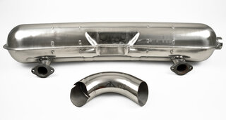 Muffler 911  1975-89 - Sport - Stainless Steel - 2 in x 1 out - Weld On Ø 84 mm (3.3") Tip