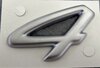 Schriftzug "4" silber