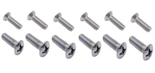 Jeu de 12 vis à tête noyée chromée pour armature de siège - 356/911 -73/912