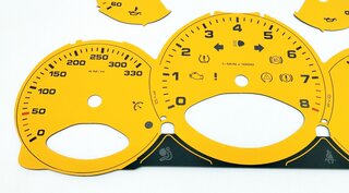 Fonds compteurs speed jaune 997 Km/h, bte manuélle
