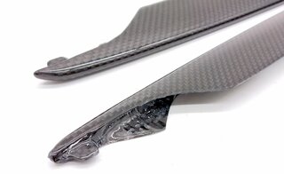 Air Duct Splitter Set (2 pieces) Rear Bumper side intake - Varnished Carbon - 991 Turbo/S