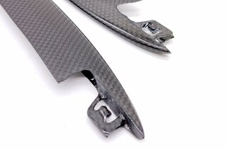 Air Duct Splitter Set (2 pieces) Rear Bumper side intake - Varnished Carbon - 991 Turbo/S