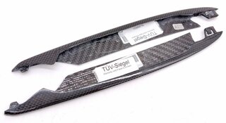 Air Duct Splitter Set (2 pieces) Rear Bumper side intake - Varnished Carbon - 991 Turbo/S