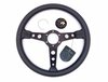 Lenkrad MOMO Prototipo 370mm Glattleder schwarz ohne ABE, Speichen Schwarz