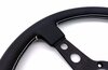 Lenkrad MOMO Prototipo 370mm Glattleder schwarz ohne ABE, Speichen Schwarz