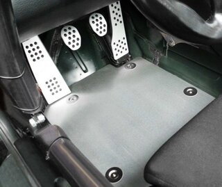Full Race Track Mat 986 / 996 / 996 Turbo / 996 GT2 / 996 GT3 - Rennline - Silver - Driver Side