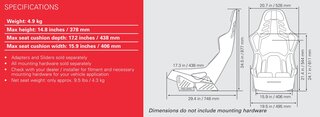 Recaro Podium CF - Passenger Side - Medium - Carbon + Black Alcantara / Red Leather - Track / Street