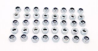 Hex Nut Set M8 - with Locking Nylon Ring (40 pcs.)
