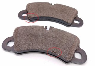 Brake pads set for 18" brake, black/ green caliper